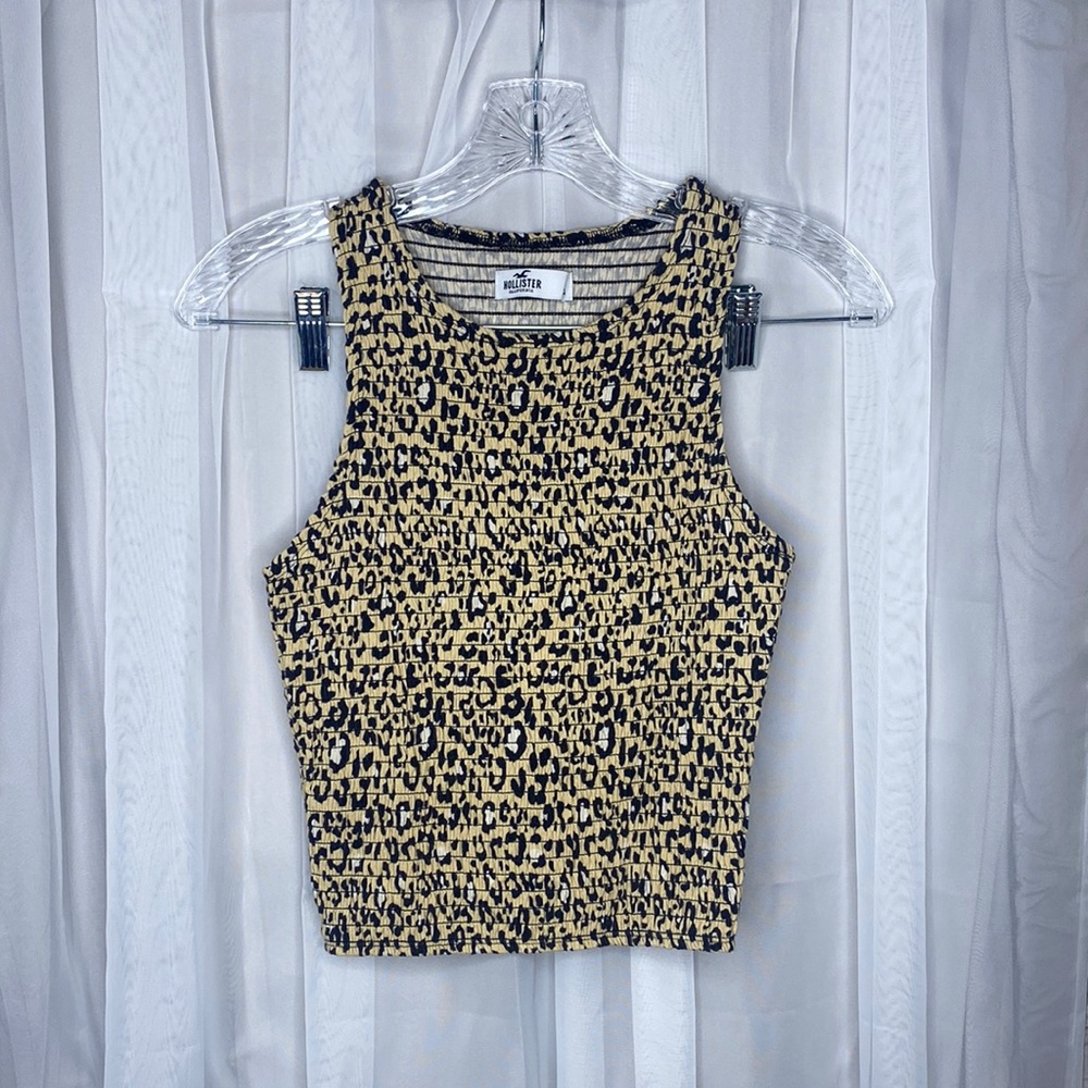 Hollister Scrunch Cheetah Tank Top US Womens M